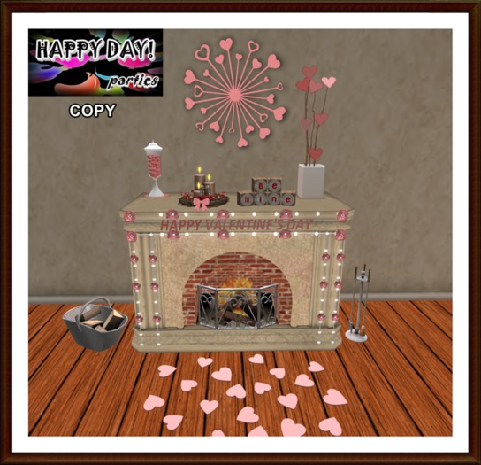 Valentine's - Pink Fireplace
