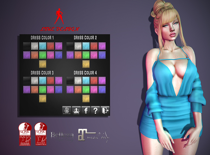 .: LIKE DESIGN :. Mariel Dress ( With Color HUD )
