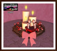 Valentine's - Centerpiece Cream Candles with Teddys
