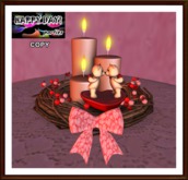 Valentines - Centerpiece Latte Candles with Teddys