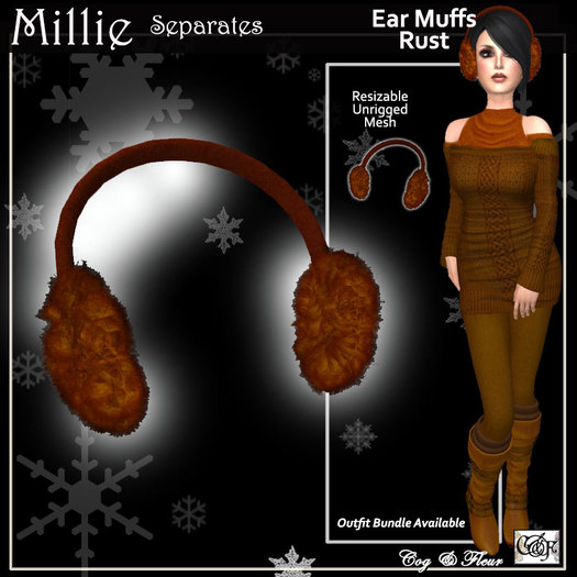 C&F Millie Separates - Ear Muffs - Rust