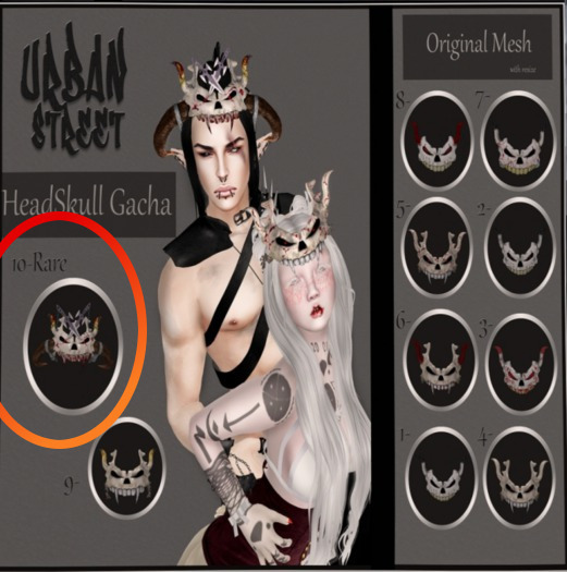 10-**UrbanStreet** HeadSkull -RARE