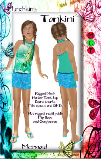 *+*Munchkins*+* Tankini - Mermaid