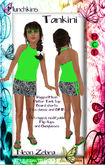 *+*Munchkins*+* Tankini - Neon Zebra