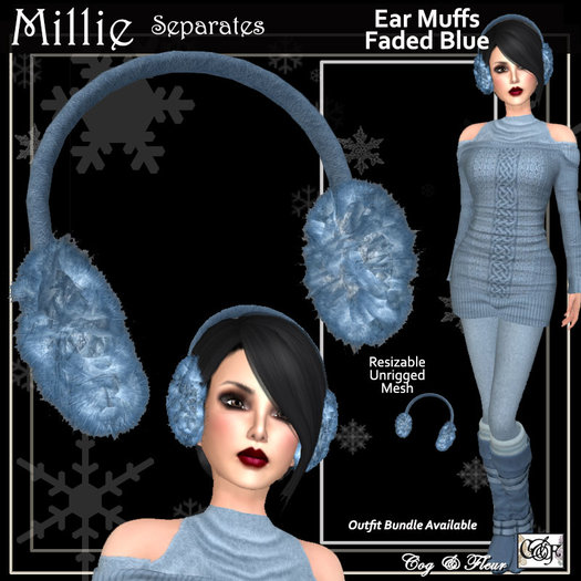 C&F Millie Winter Separates - Ear Muffs - Faded Blue