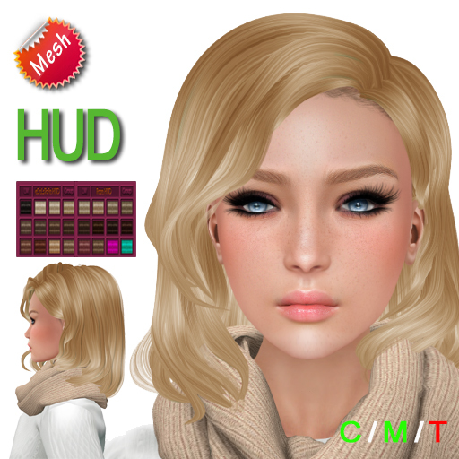 eDeLsToRe woman mesh hair " Nuri " 24 color HUD