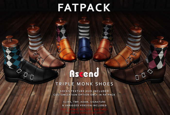 //Ascend// Triple Monk Shoes - FATPACK