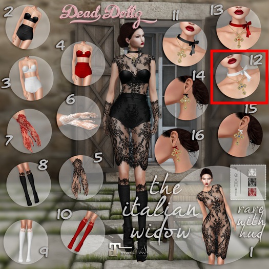 12. The Italian Widow - Widow Necklace White