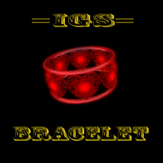 *IGS* Red bracelet with hearts