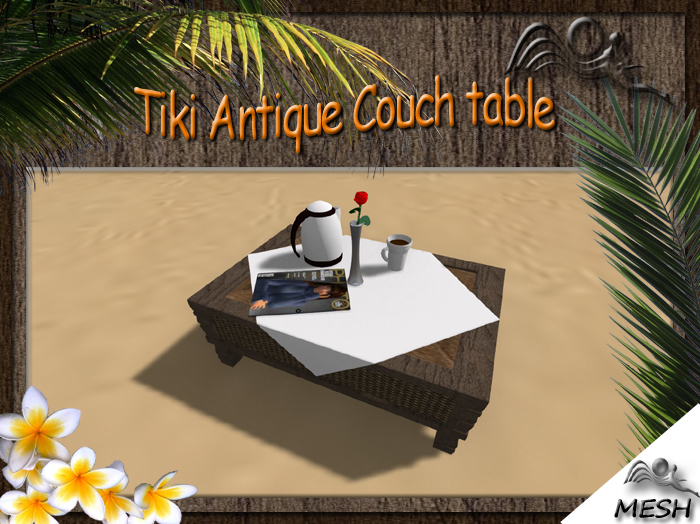 SF Mesh - Antique Tiki Couch table