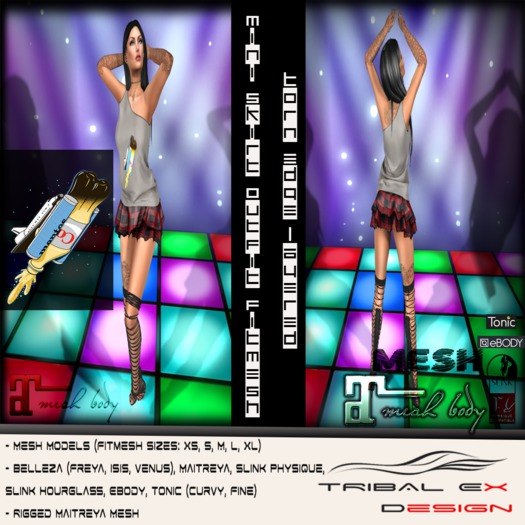 BOX Space Torn Edge Layered Mini Skirt