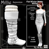 C&F Millie Winter Knee Boots - White