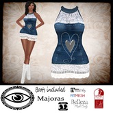 Majoras Denim Heart Beat Outfit