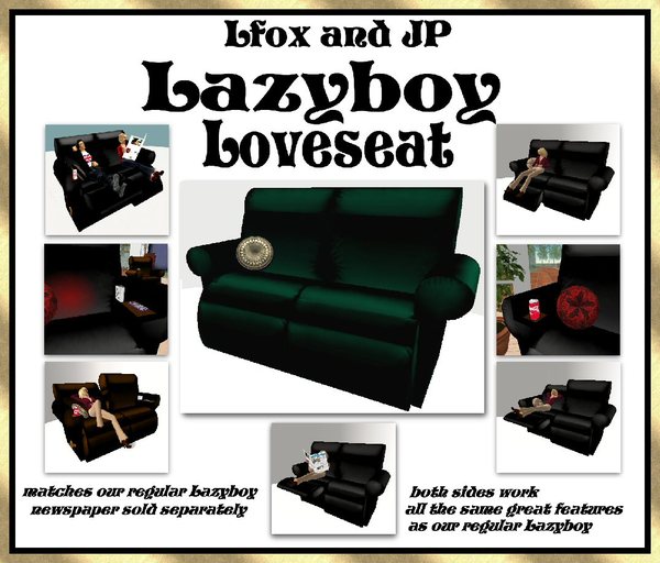 lfox and JP Lazyboy Loveseat - Dark Green (boxed)