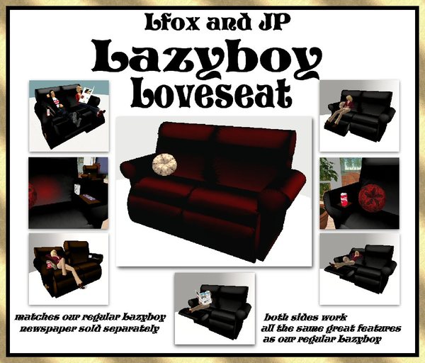 lfox and JP Lazyboy Loveseat - Merlot (boxed)