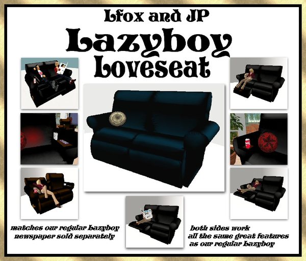 lfox and JP Lazyboy Loveseat - Azure (boxed)