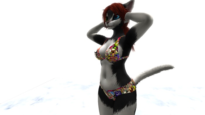 Legacy outfit for BG Solarian Feline Bikini set stickerbombed