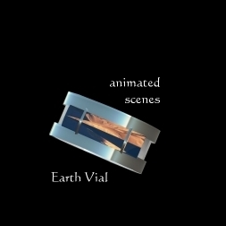 Silver 3 band Ring with Earth Vial