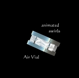 Silver 3 band Ring with Air Vial