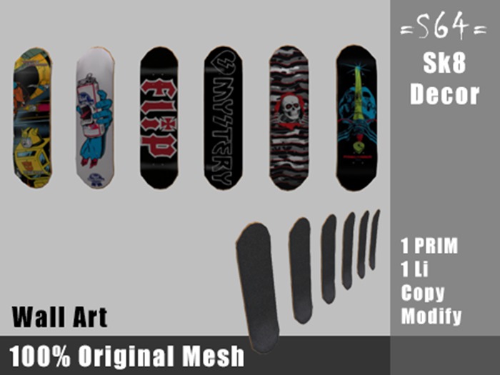 =S64= Skateboard Decor (box)