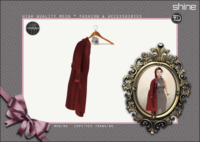 shine by [ZD] - "Lyndee" Coat Accessory - Red