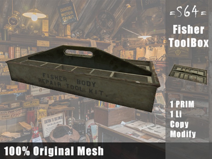 =S64= Fisher Tool Box (box)