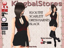 199 KS OUTFIT SCARLETT DRESS HARNES BLACK