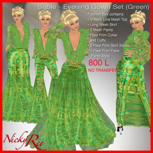 Sable-Evening Gown(Green)
