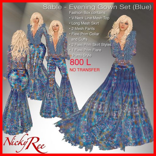 Sable-Evening Gown (Blue)