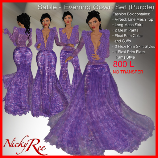 Sable-Evening Gown (Purple)