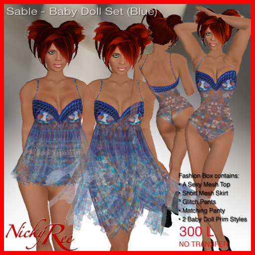Sable-Baby Doll Set (Blue)