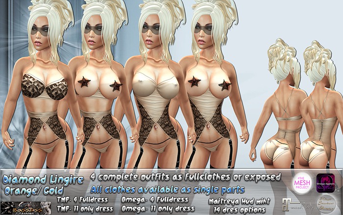 ..::BassAss::.. -*Diamond Lingire [Orange/Gold]