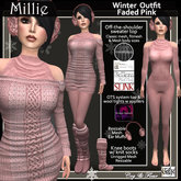 C&F Millie Sweater Outfit w Appliers - Pink - Mesh, Fitmesh & Mesh Bodies