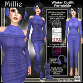 C&F Millie Sweater Outfit w Appliers - Periwinkle - Mesh, Fitmesh & Mesh Bodies