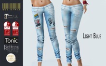 .:Bee:. Ripped Jeans Light Blue (2Version)