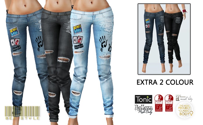 .:Bee:. Ripped Jeans FATPACK (2Version)