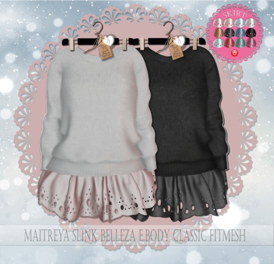 *IS* Soft Cashmere SweaterDress//WHITE BLACK