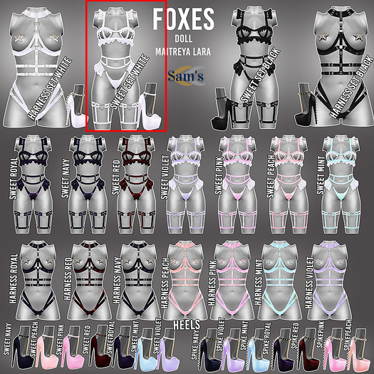 Foxes - Doll - Sweet set - White [box] RARE