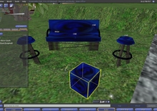 Blue Disco Stool & Couch (Copyable)