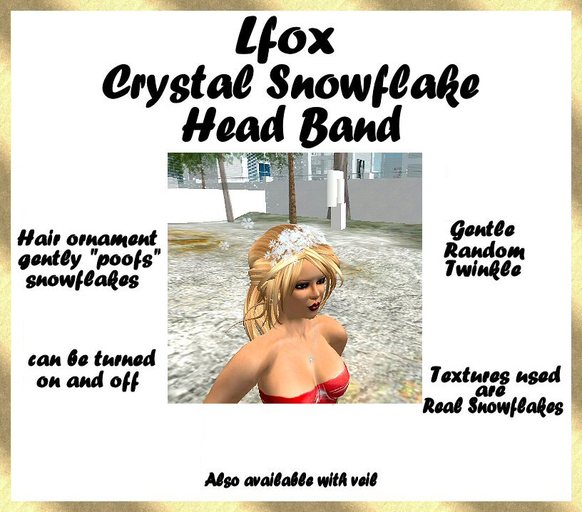 lfox Crystal Snowflake Head Band (boxed)