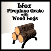 lfox Fireplace Grate with Wood Logs (boxed)