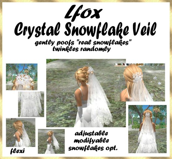 lfox Crystal Snowflake Bridal Veil (boxed)
