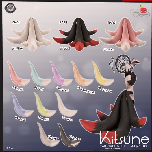 08{Kitsune} tail yellow .::Cubic Cherry::.