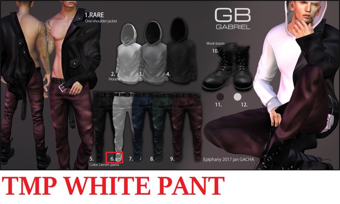::GB:: Color denib pants(TMP) White