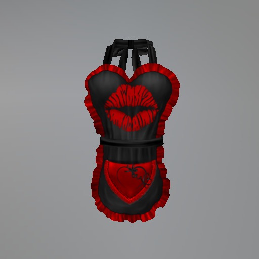 Kiss Gothic Valentine Mesh Apron box