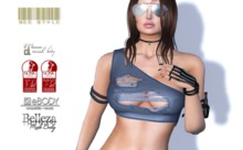 .:Bee:. Ripped Top Blue 