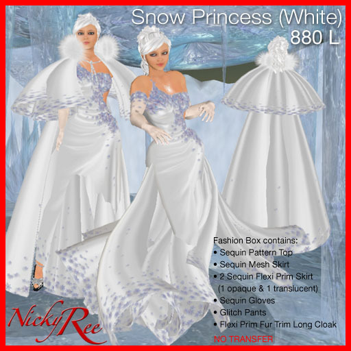 Nicky Ree Gown - Snow Princess (White)
