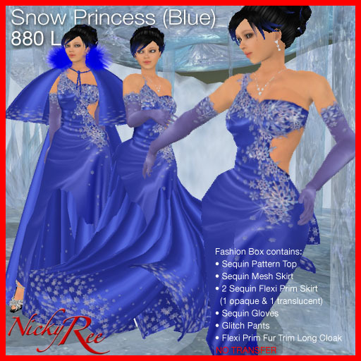 Nicky Ree Gowns - Snow Princess (Blue)