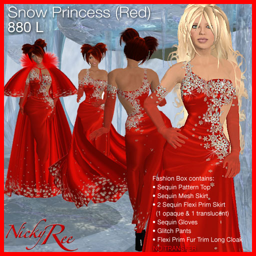 Nicky Ree Gowns - Snow Princess (Red)