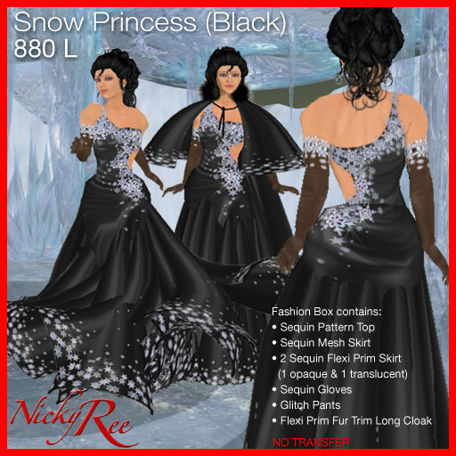 Nicky Ree Gown - Snow Princess (Black)